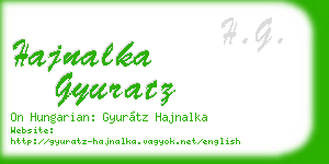 hajnalka gyuratz business card